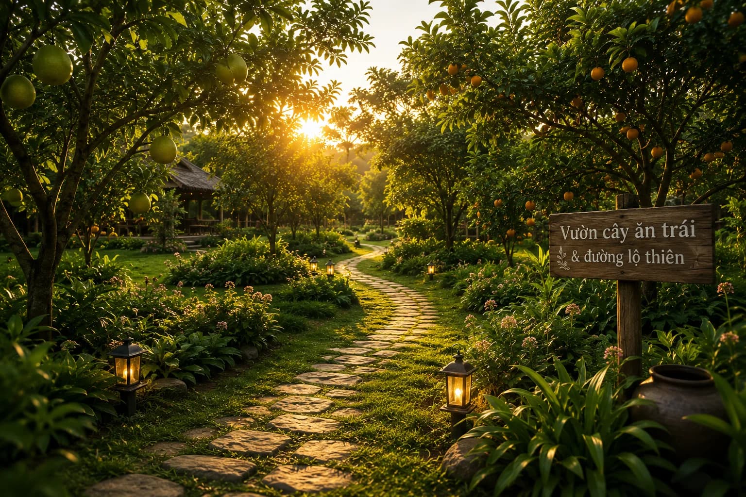 Vườn cây ăn trái & đường thiên