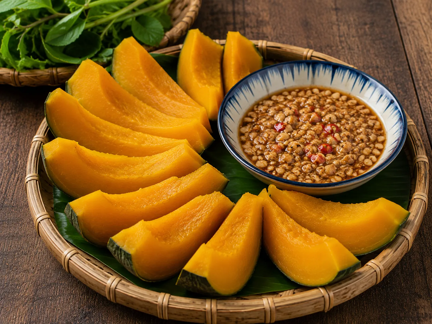 Bù rợ luộc chấm chẻo