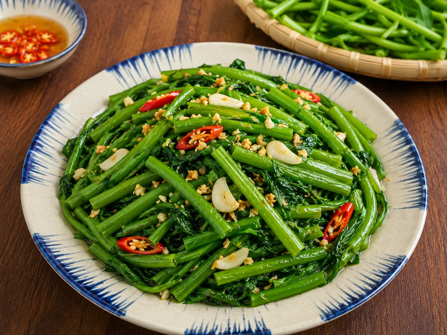 Ngọn bí xào tỏi