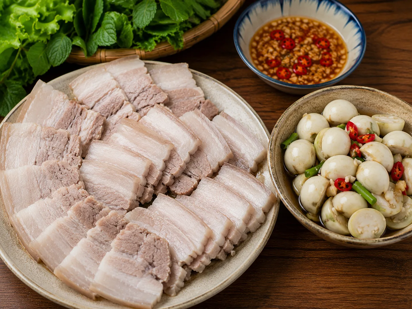 Thịt luộc cà pháo